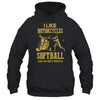 I Like Motorcycles And Softball And Maybe 3 People Lover Shirt & Hoodie | siriusteestore