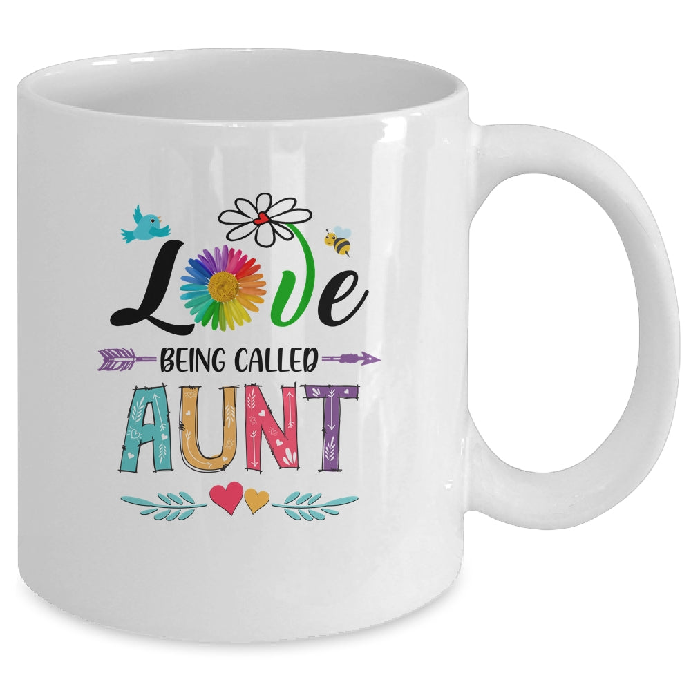 I Love Being Called Aunt Daisy Flower Mothers Day Mug | siriusteestore