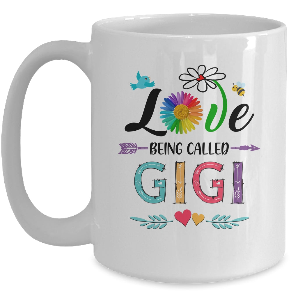 I Love Being Called Gigi Daisy Flower Mothers Day Mug | siriusteestore