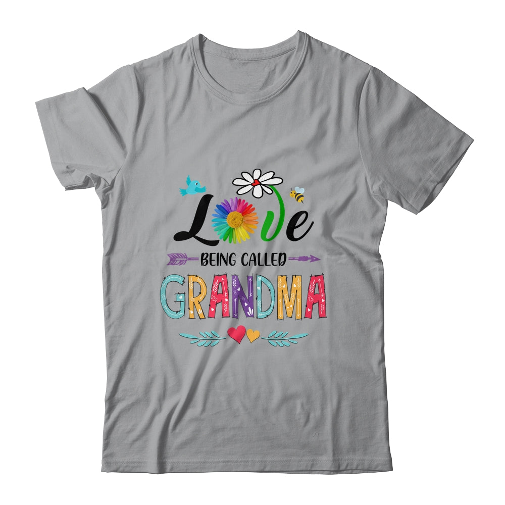 I Love Being Called Grandma Daisy Flower Mothers Day Shirt & Tank Top | siriusteestore