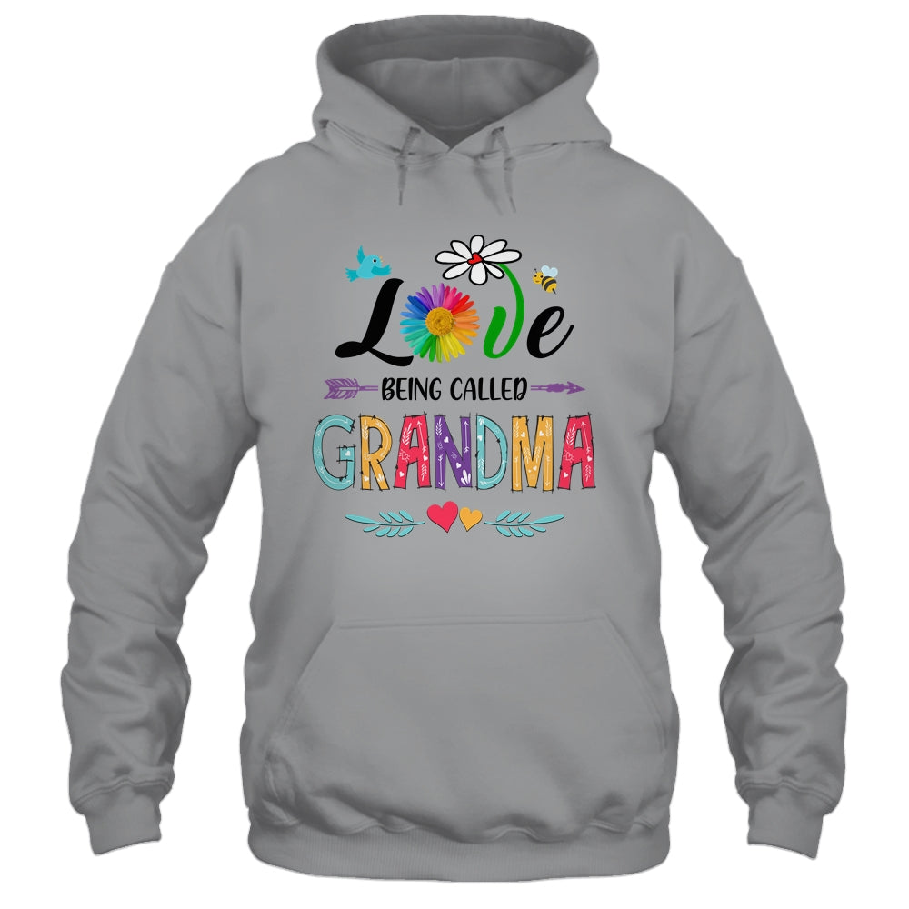 I Love Being Called Grandma Daisy Flower Mothers Day Shirt & Tank Top | siriusteestore