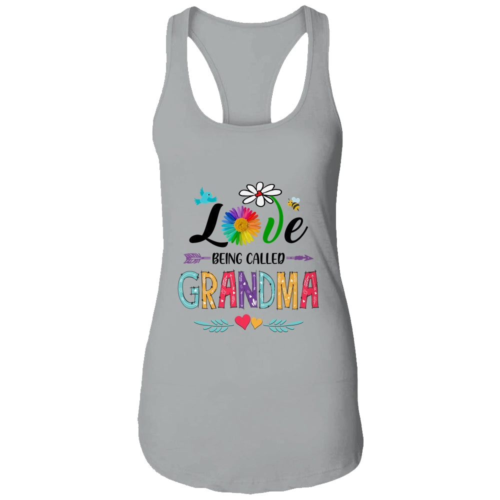 I Love Being Called Grandma Daisy Flower Mothers Day Shirt & Tank Top | siriusteestore