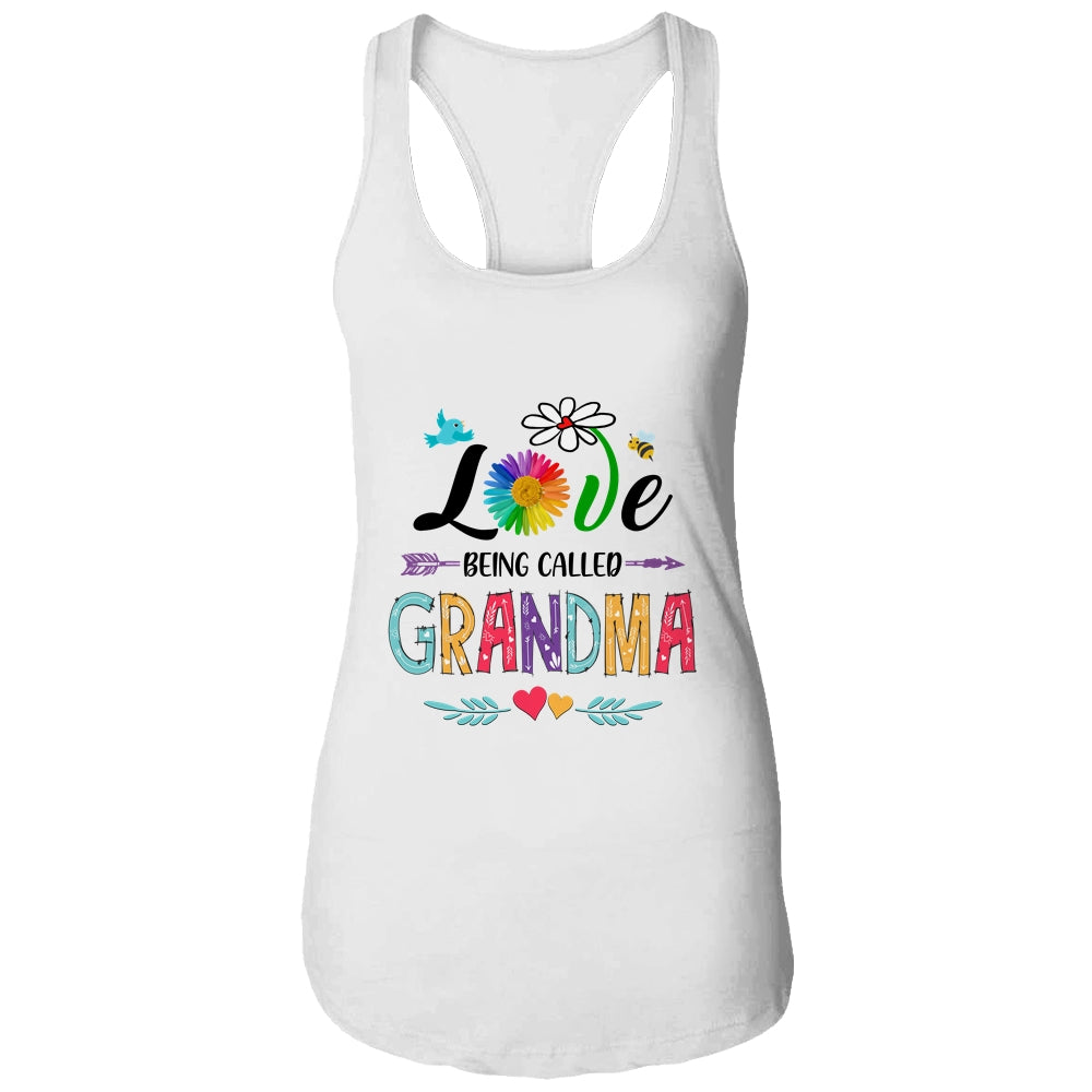 I Love Being Called Grandma Daisy Flower Mothers Day Shirt & Tank Top | siriusteestore