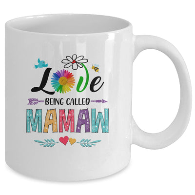 I Love Being Called Mamaw Daisy Flower Mothers Day Mug | siriusteestore