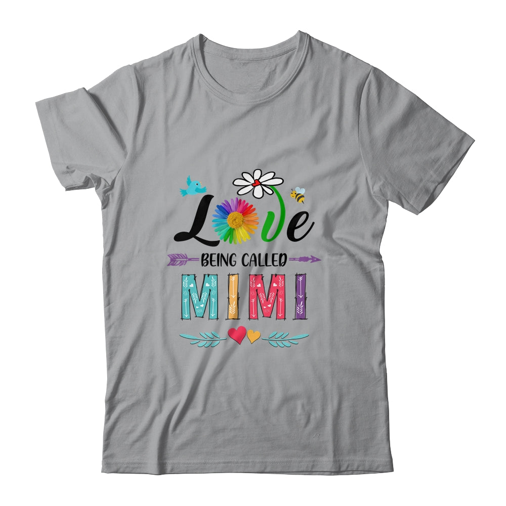 I Love Being Called Mimi Daisy Flower Mothers Day Shirt & Tank Top | siriusteestore