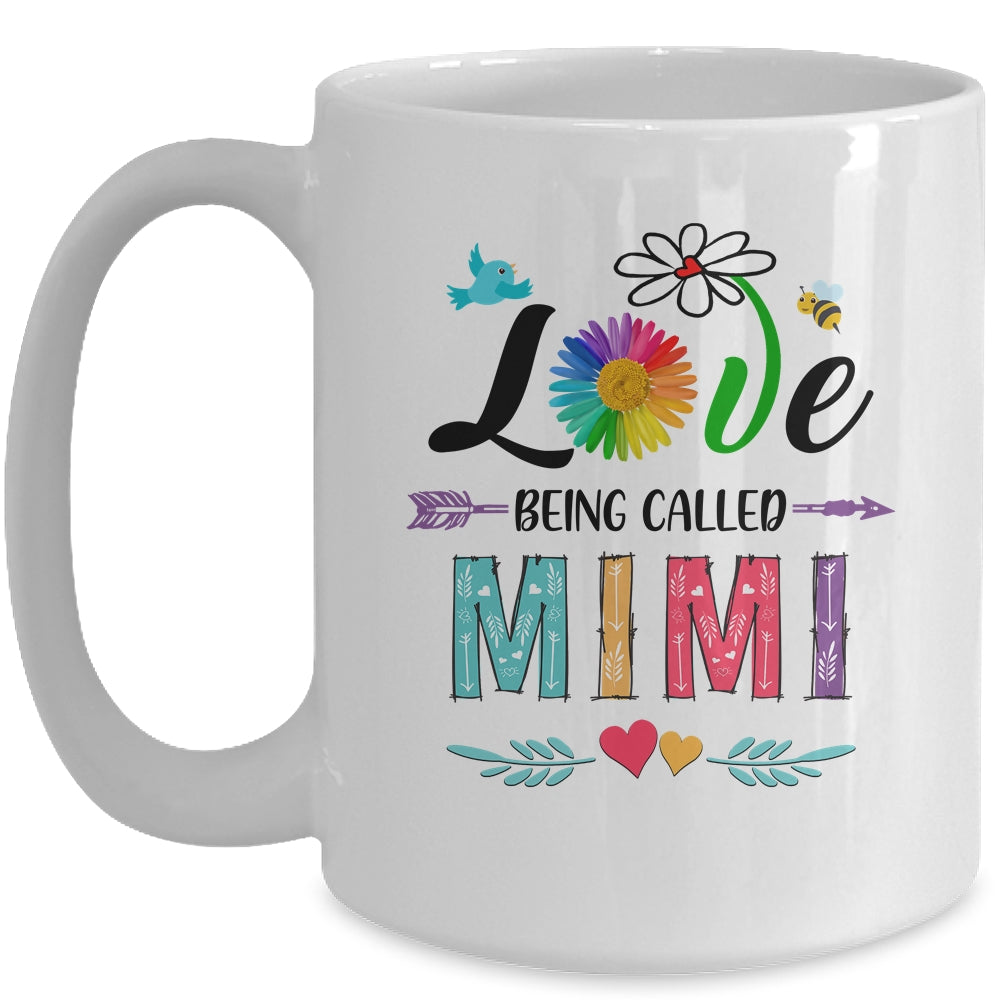 I Love Being Called Mimi Daisy Flower Mothers Day Mug | siriusteestore