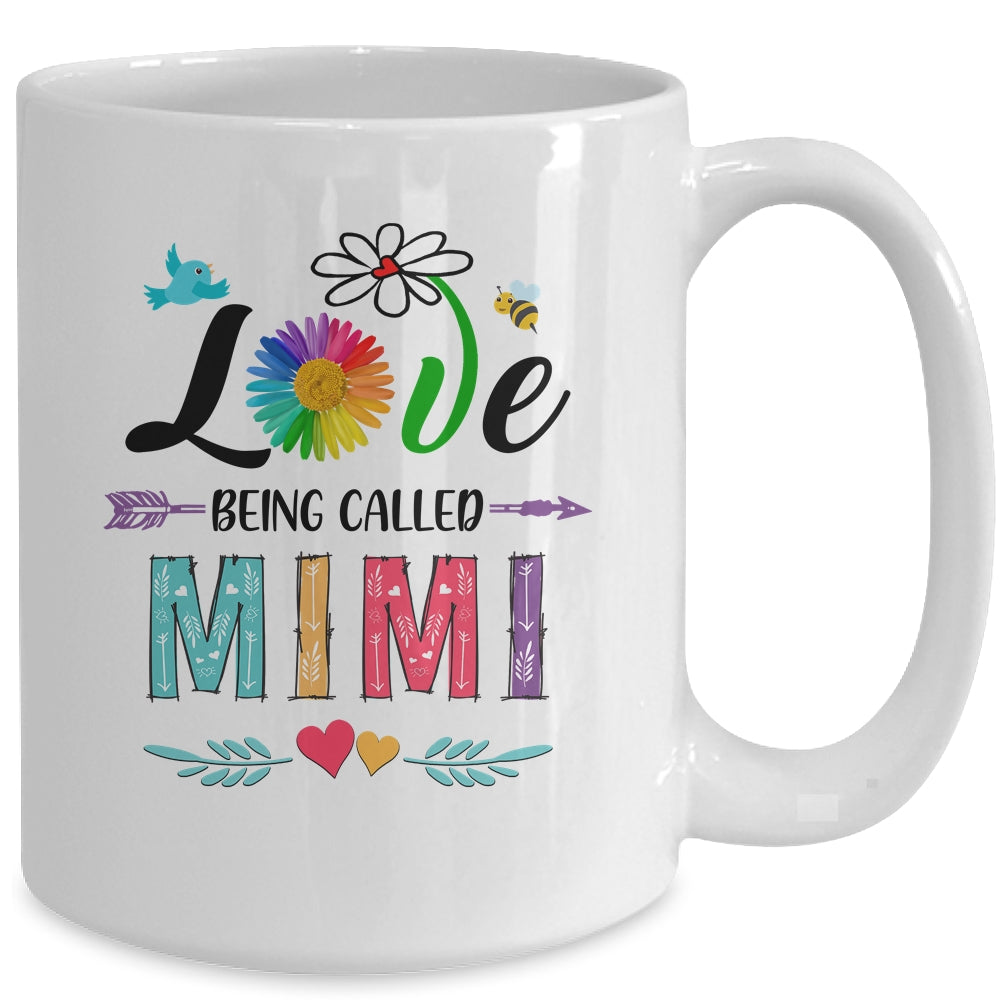 I Love Being Called Mimi Daisy Flower Mothers Day Mug | siriusteestore