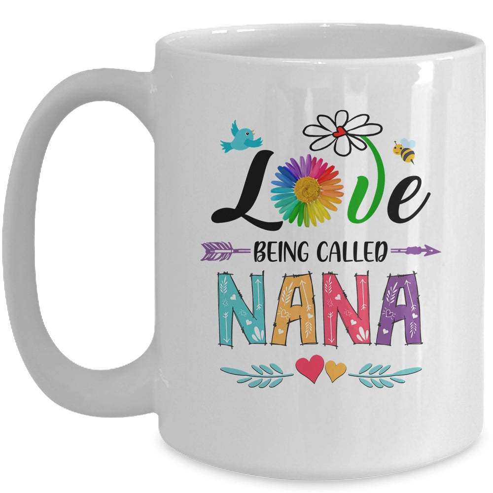 I Love Being Called Nana Daisy Flower Mothers Day Mug | siriusteestore
