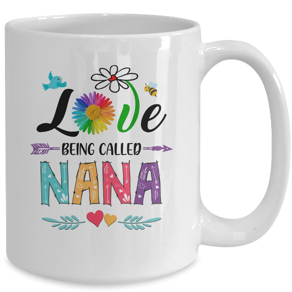 I Love Being Called Nana Daisy Flower Mothers Day Mug | siriusteestore