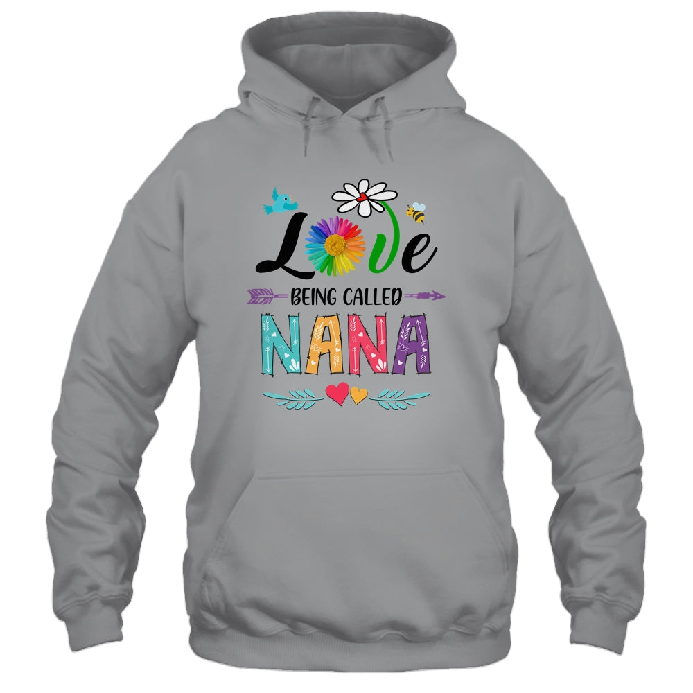 I Love Being Called Nana Daisy Flower Mothers Day Shirt & Tank Top | siriusteestore