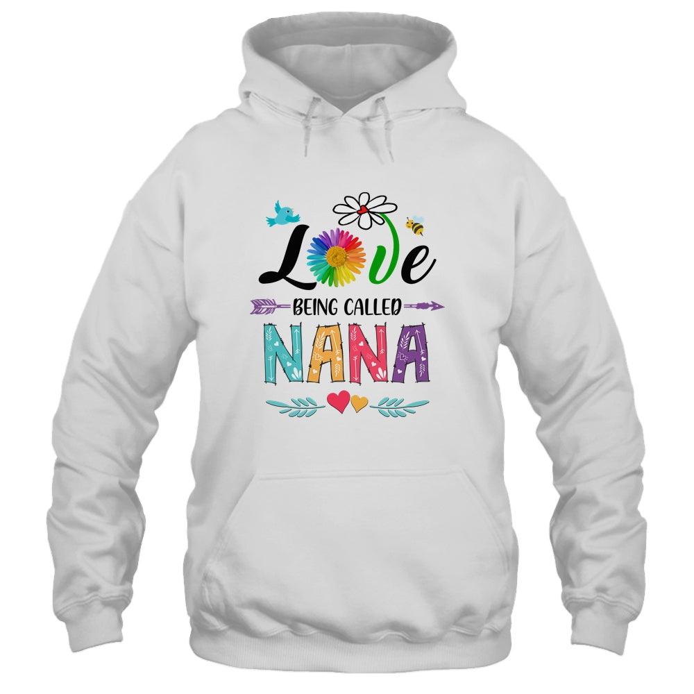 I Love Being Called Nana Daisy Flower Mothers Day Shirt & Tank Top | siriusteestore