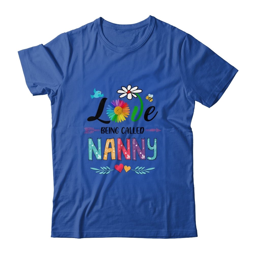 I Love Being Called Nanny Daisy Flower Mothers Day Shirt & Tank Top | siriusteestore
