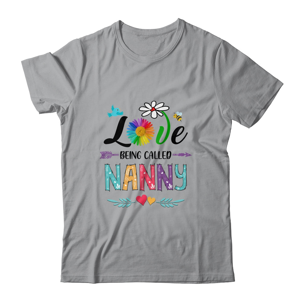 I Love Being Called Nanny Daisy Flower Mothers Day Shirt & Tank Top | siriusteestore