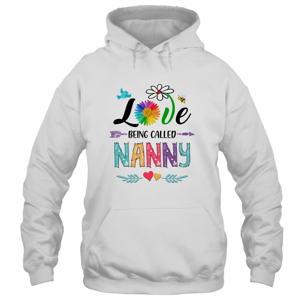 I Love Being Called Nanny Daisy Flower Mothers Day Shirt & Tank Top | siriusteestore