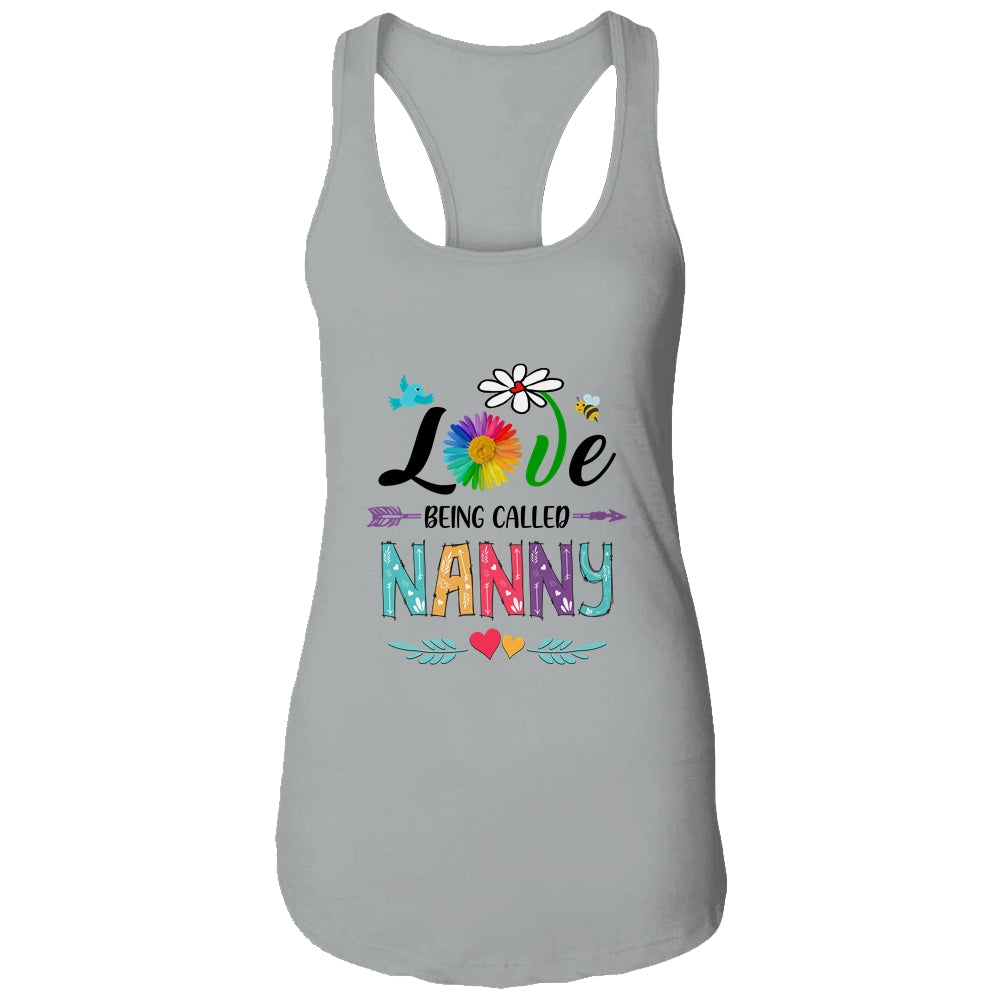 I Love Being Called Nanny Daisy Flower Mothers Day Shirt & Tank Top | siriusteestore