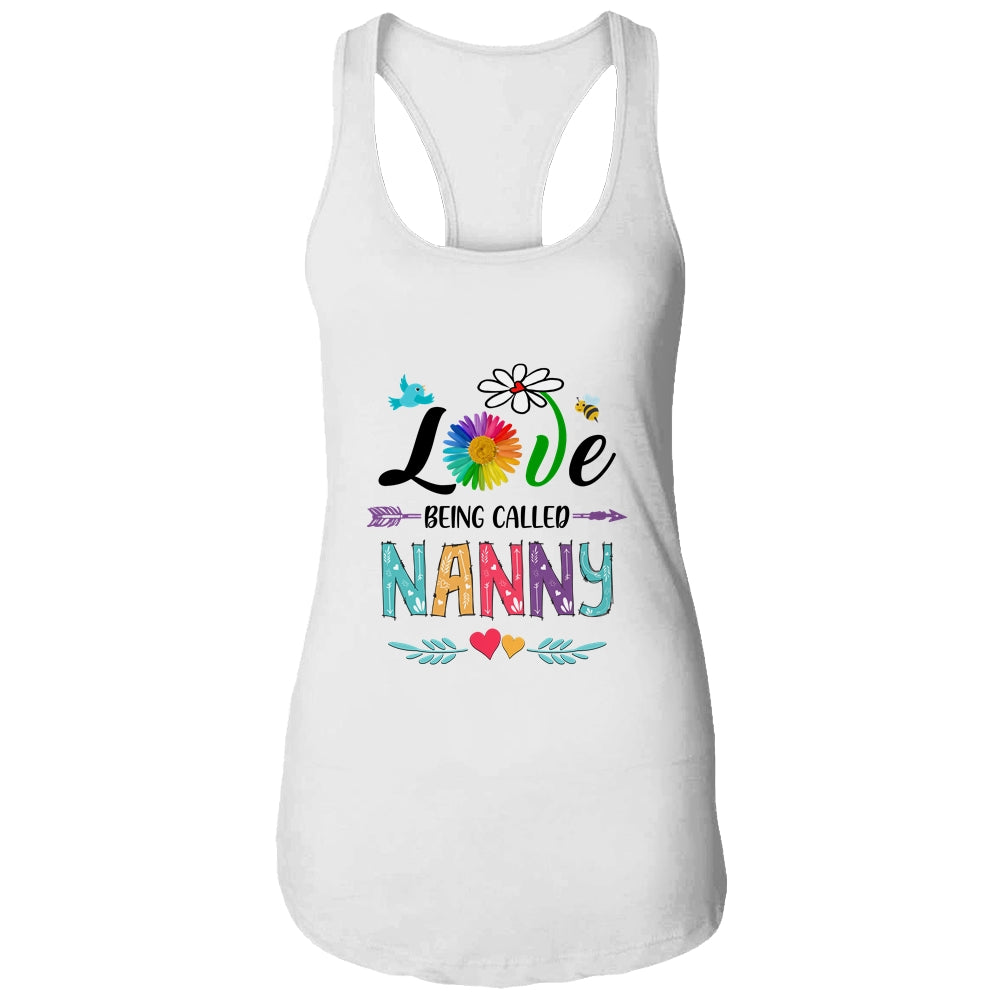 I Love Being Called Nanny Daisy Flower Mothers Day Shirt & Tank Top | siriusteestore