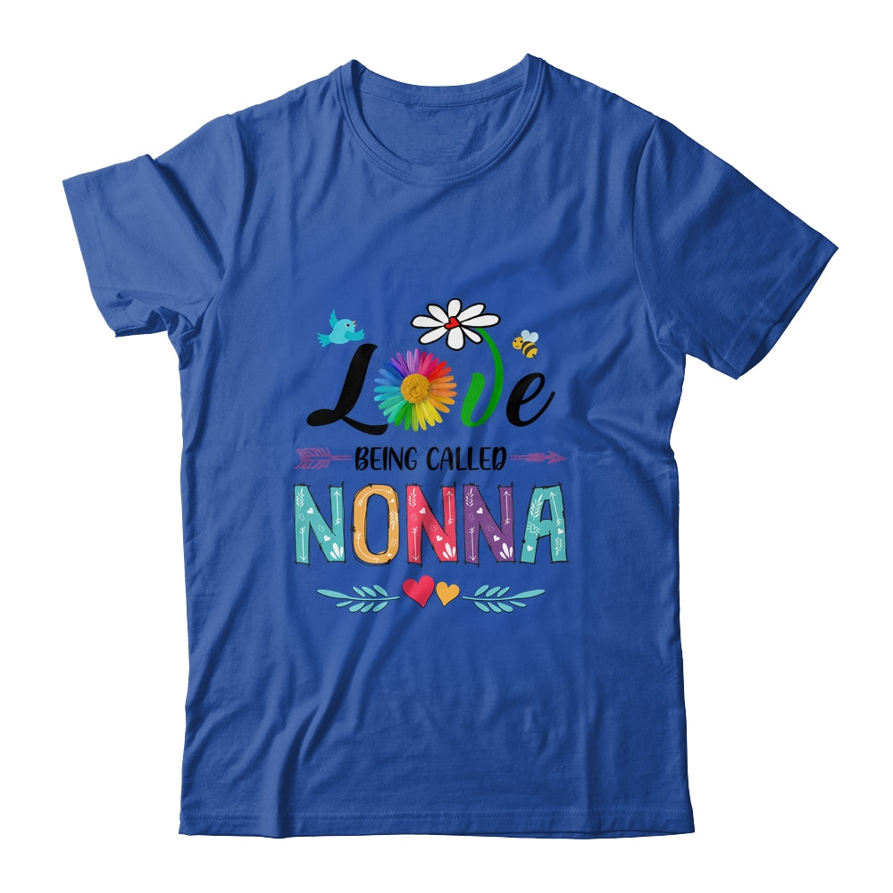 I Love Being Called Nonna Daisy Flower Mothers Day Shirt & Tank Top | siriusteestore