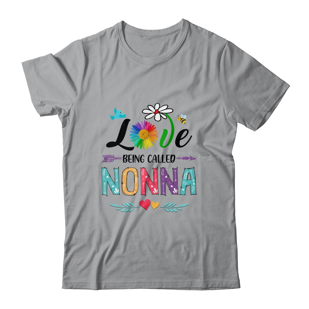 I Love Being Called Nonna Daisy Flower Mothers Day Shirt & Tank Top | siriusteestore