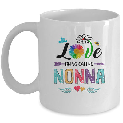 I Love Being Called Nonna Daisy Flower Mothers Day Mug | siriusteestore