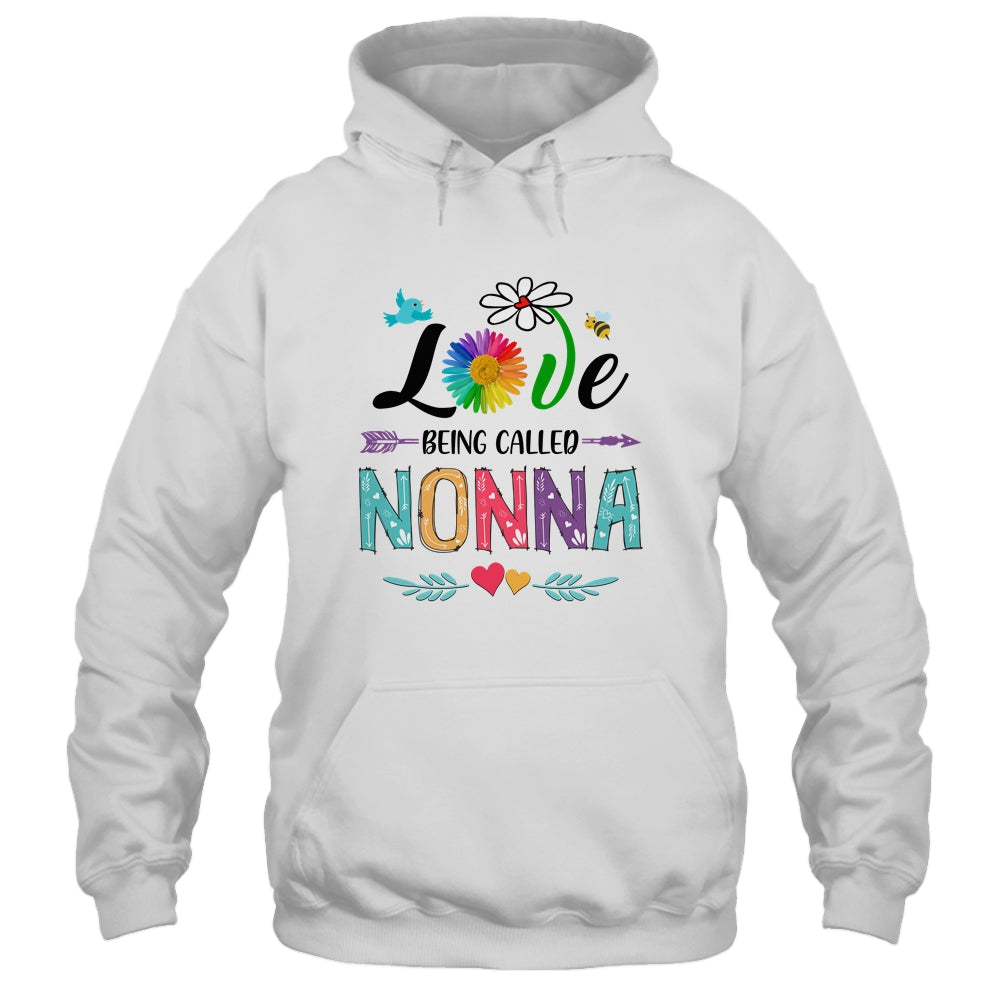 I Love Being Called Nonna Daisy Flower Mothers Day Shirt & Tank Top | siriusteestore