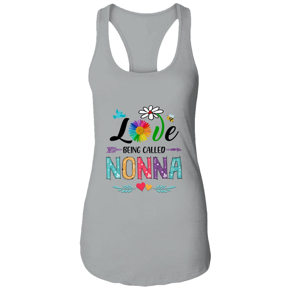I Love Being Called Nonna Daisy Flower Mothers Day Shirt & Tank Top | siriusteestore