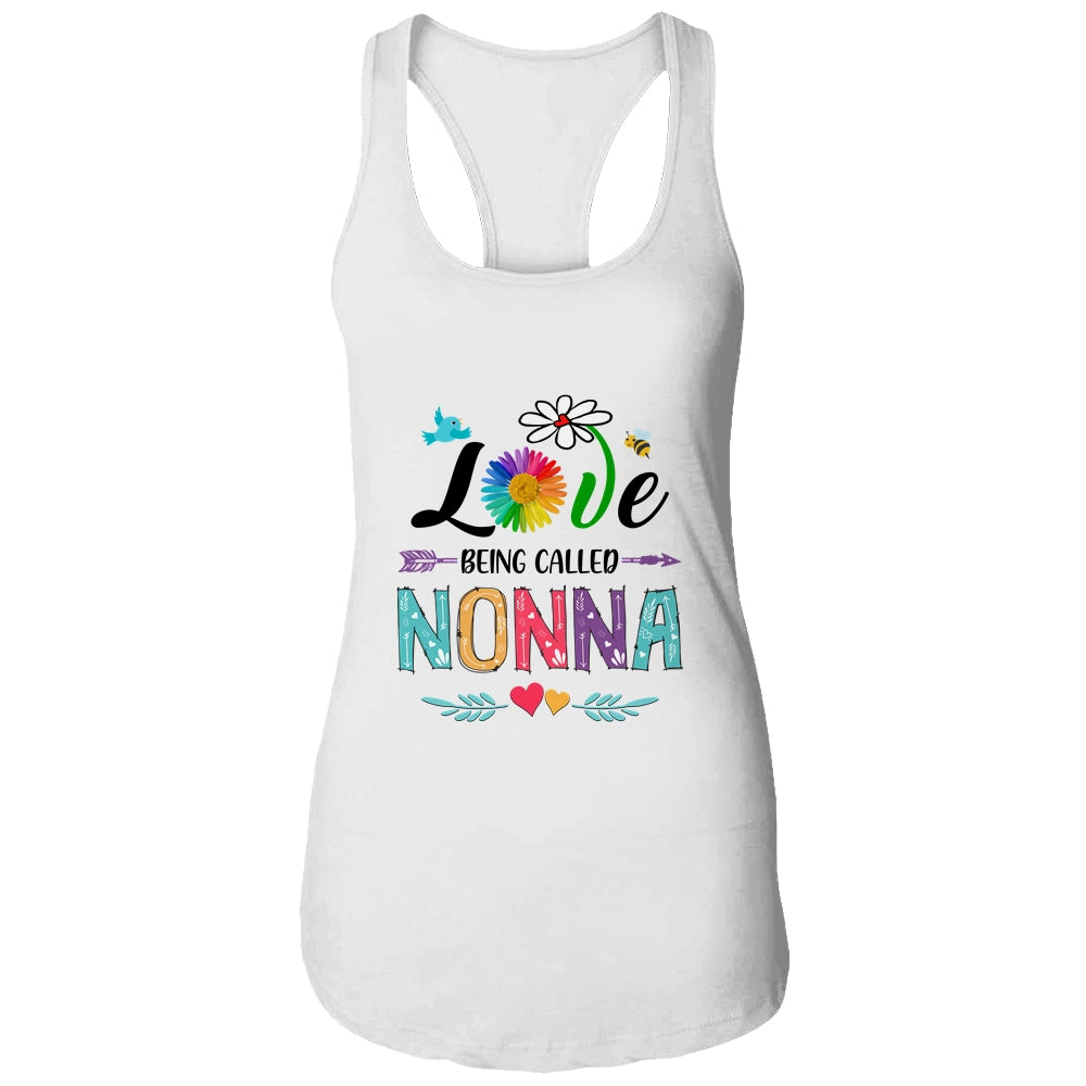 I Love Being Called Nonna Daisy Flower Mothers Day Shirt & Tank Top | siriusteestore