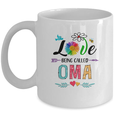 I Love Being Called Oma Daisy Flower Mothers Day Mug | siriusteestore