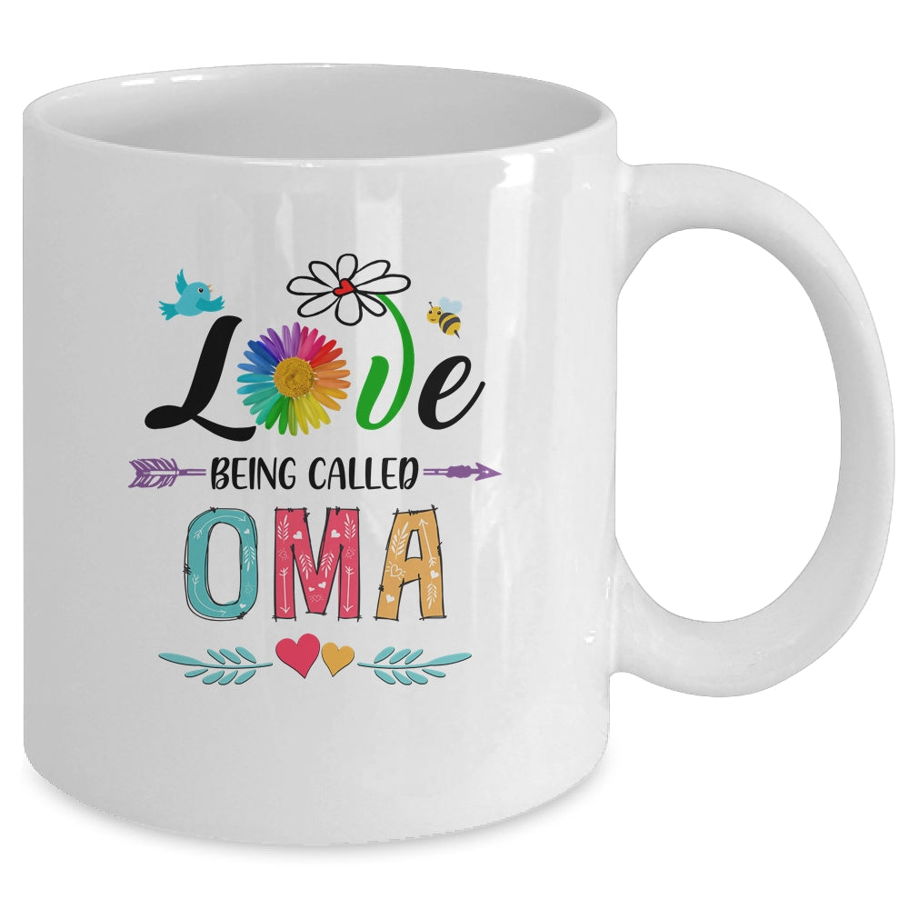 I Love Being Called Oma Daisy Flower Mothers Day Mug | siriusteestore