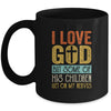 I Love God But Some Of His Children Get On My Nerves Vintage Mug | siriusteestore
