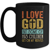 I Love God But Some Of His Children Get On My Nerves Vintage Mug | siriusteestore