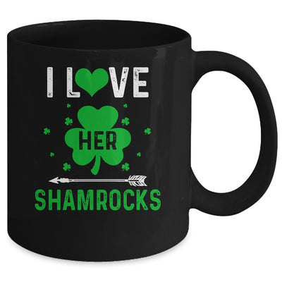 I Love Her Shamrocks Funny St Patrick's Day Couples Mug | siriusteestore