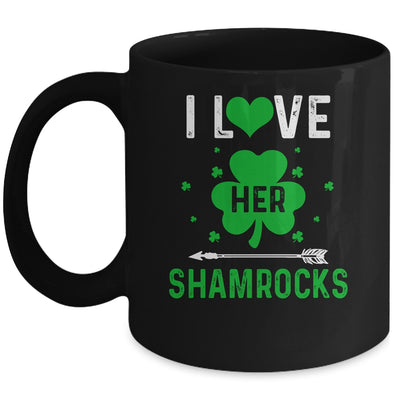 I Love Her Shamrocks Funny St Patrick's Day Couples Mug | siriusteestore