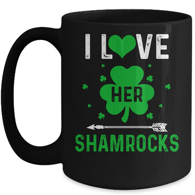 I Love Her Shamrocks Funny St Patrick's Day Couples Mug | siriusteestore