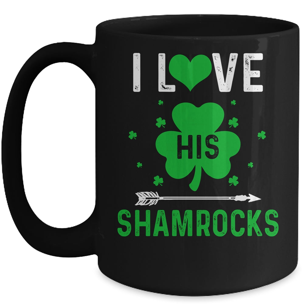 I Love His Shamrocks Funny St Patrick's Day Couples Mug | siriusteestore