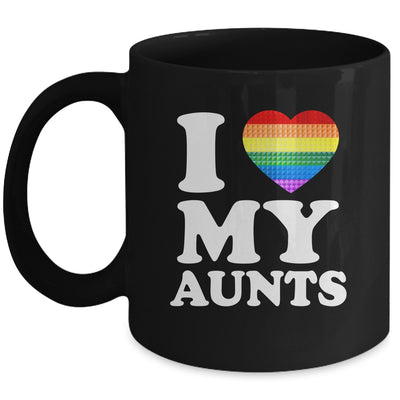 I Love My Aunts Rainbow Heart Gay Pride LGBT Flag Pride Mug | siriusteestore