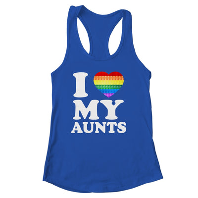 I Love My Aunts Rainbow Heart Gay Pride LGBT Flag Pride Shirt & Tank Top | siriusteestore