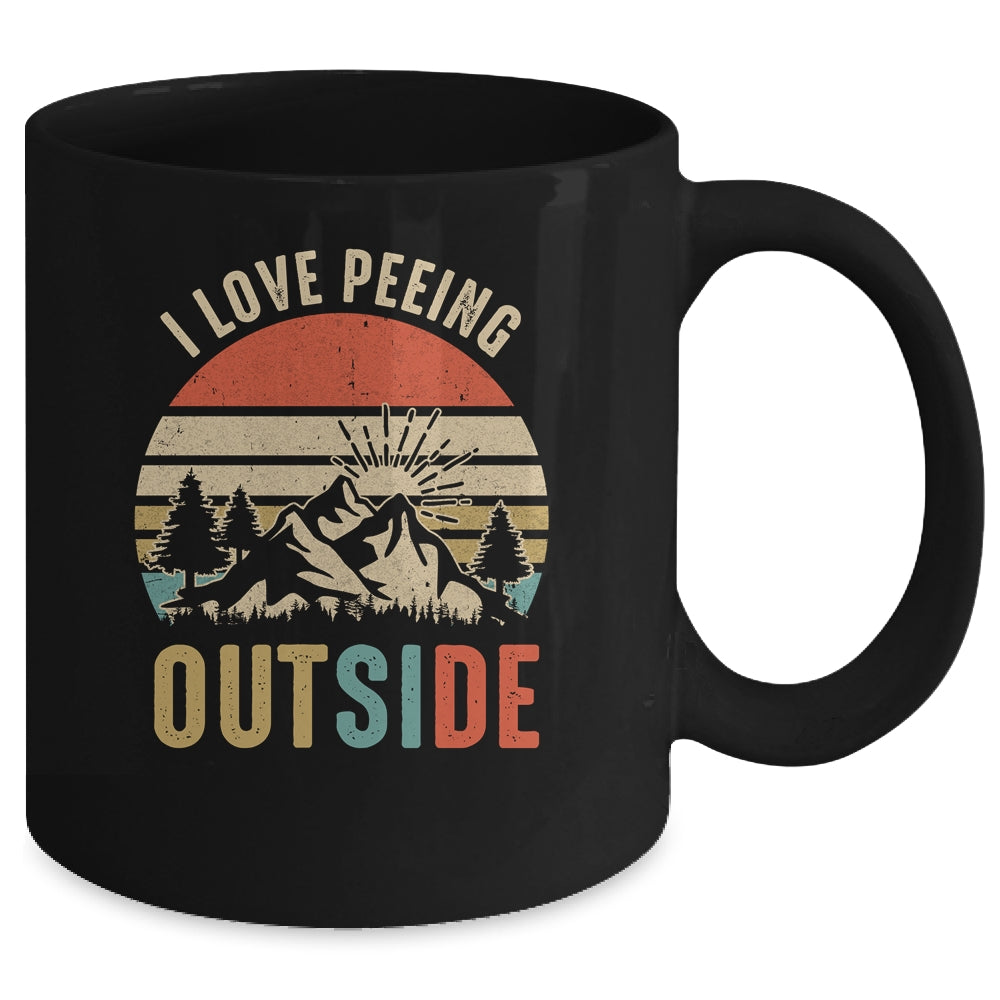 I Love Peeing Outside Funny Outdoor Camping Lover Hiking Mug | siriusteestore