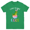 I Love To Hunt Eggs Easter T Rex Boys Girls Kids Bunny Egg Youth Shirt | siriusteestore