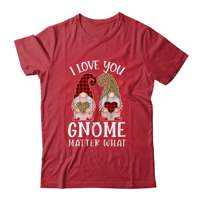 I Love You Gnome Matter What Buffalo Plaid Valentines Day Shirt & Tank Top | siriusteestore