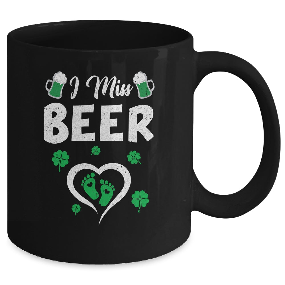 I Miss Beer St Patricks Day Pregnancy Announcement Irish Mug | siriusteestore