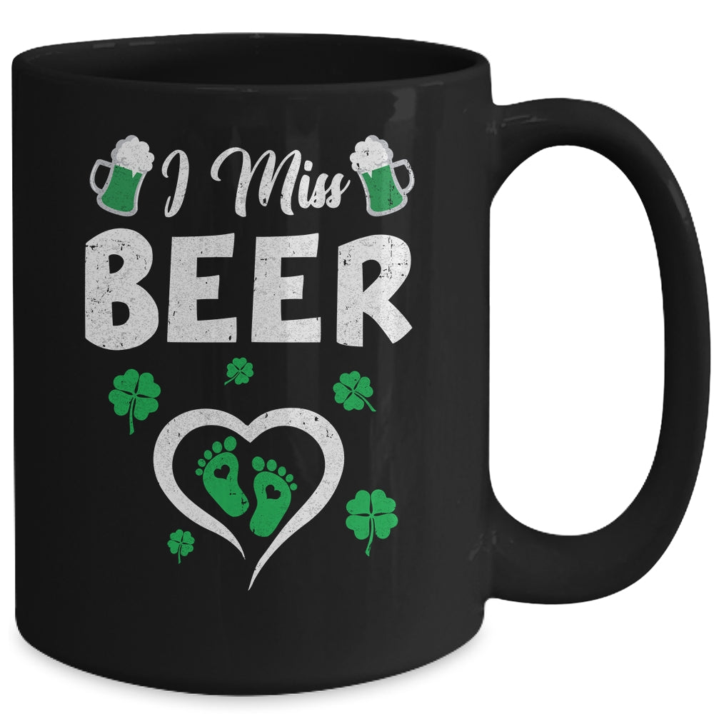 I Miss Beer St Patricks Day Pregnancy Announcement Irish Mug | siriusteestore
