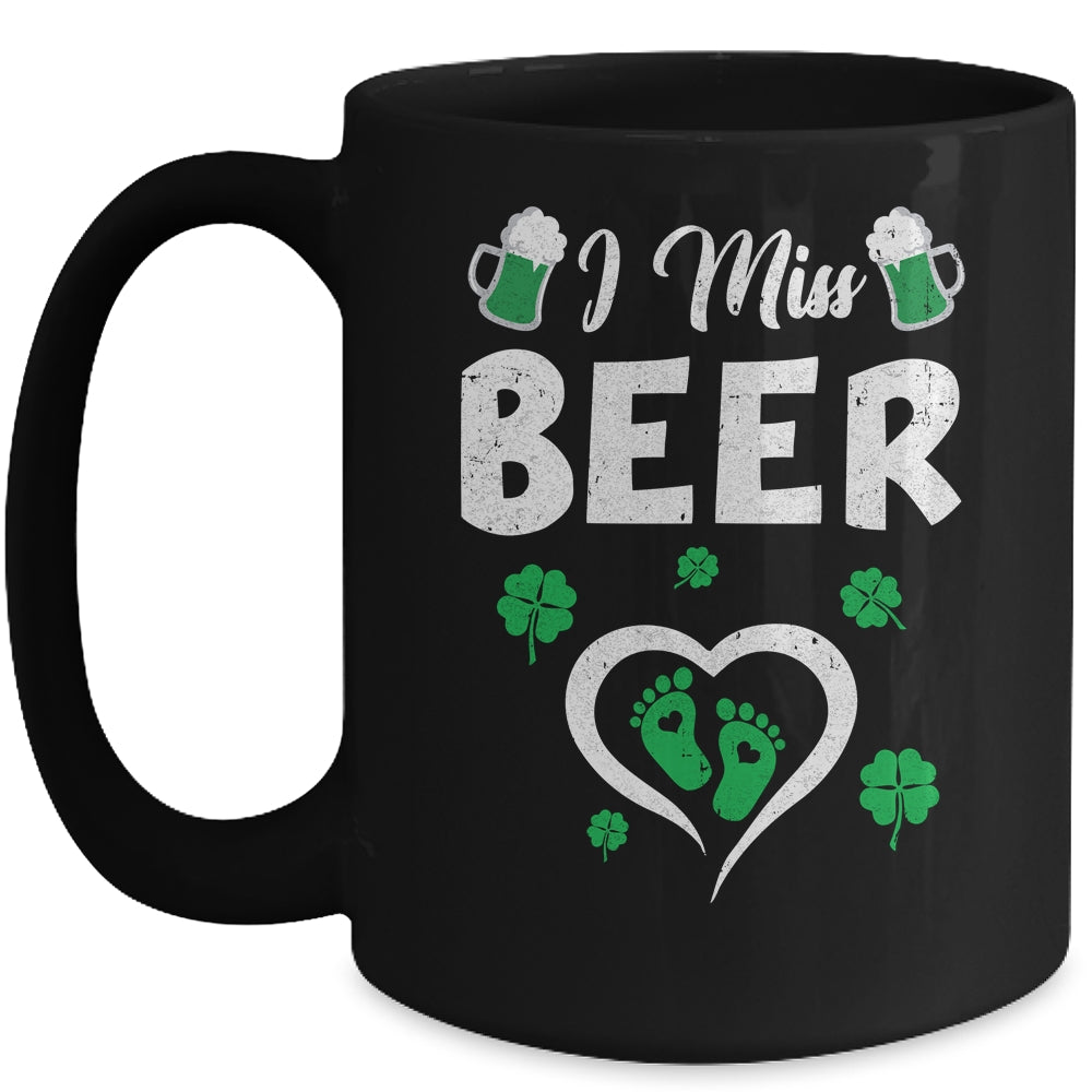 I Miss Beer St Patricks Day Pregnancy Announcement Irish Mug | siriusteestore