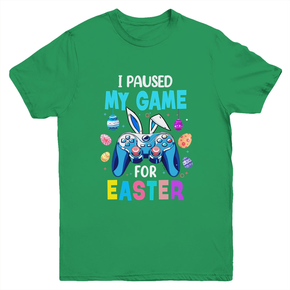 I Paused My Game For Easter Boy Gamer Video Controller Egg Youth Shirt | siriusteestore
