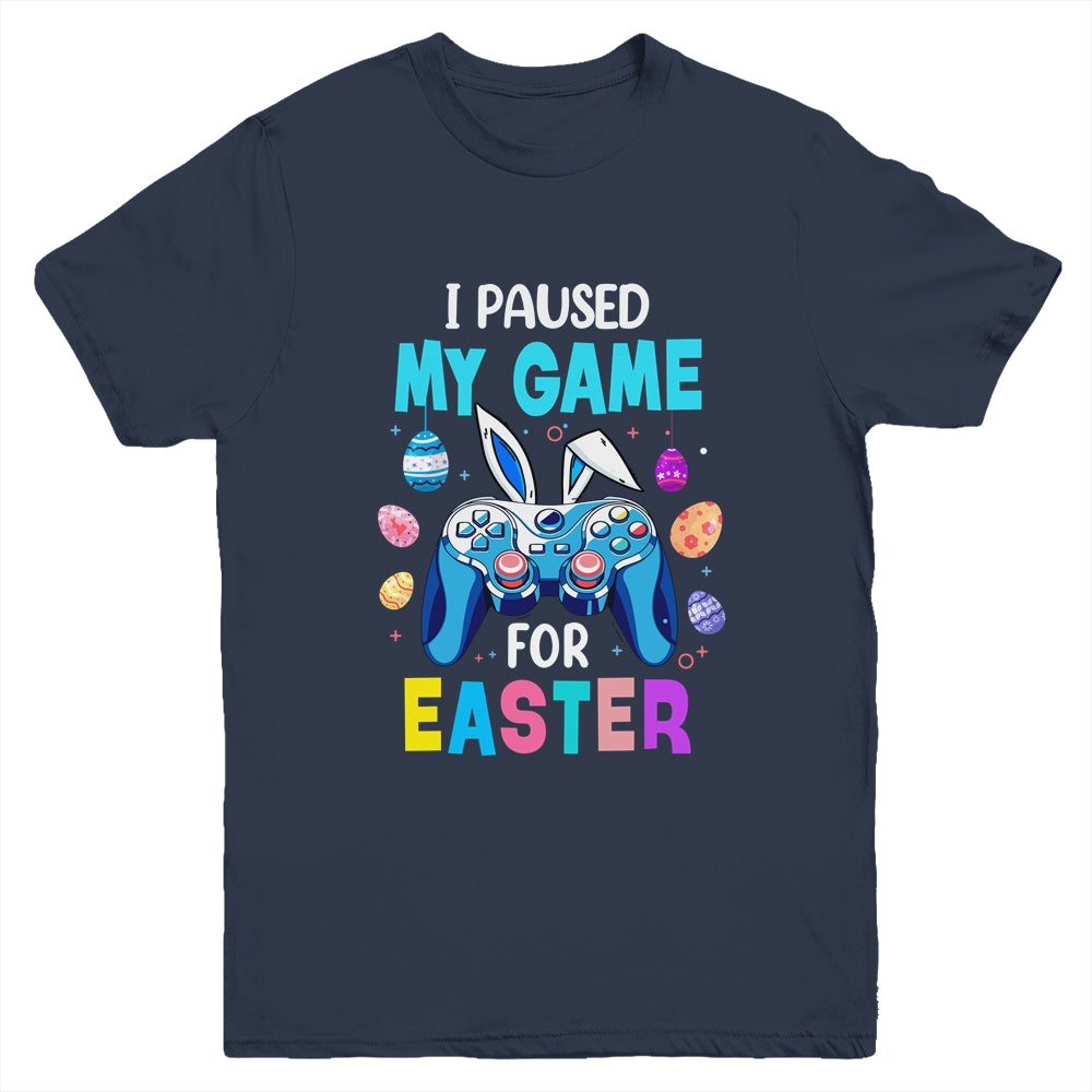 I Paused My Game For Easter Boy Gamer Video Controller Egg Youth Shirt | siriusteestore