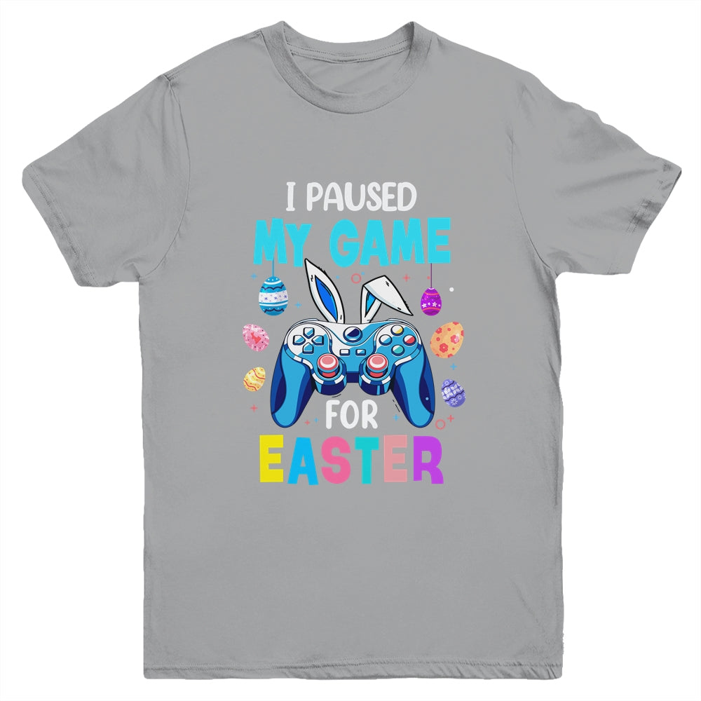 I Paused My Game For Easter Boy Gamer Video Controller Egg Youth Shirt | siriusteestore