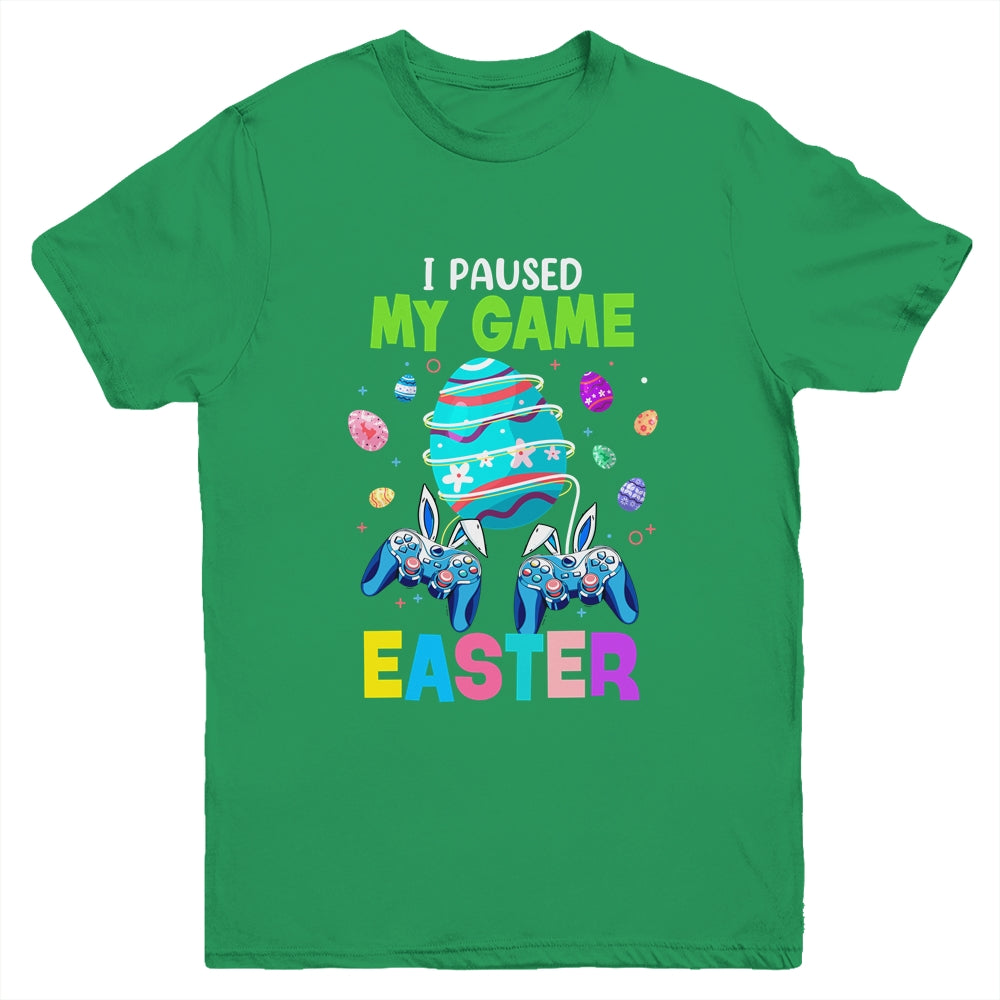 I Paused My Game For Easter Egg Boy Gamer Video Controller Youth Shirt | siriusteestore