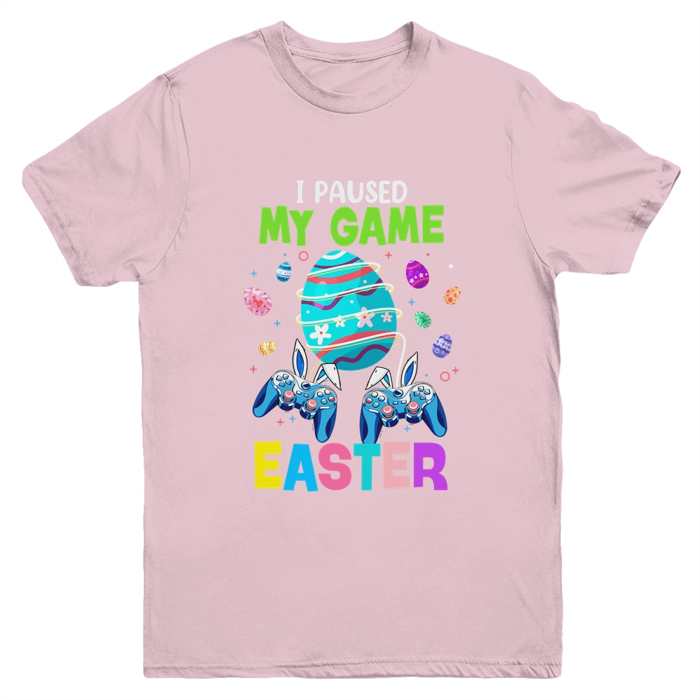 I Paused My Game For Easter Egg Boy Gamer Video Controller Youth Shirt | siriusteestore