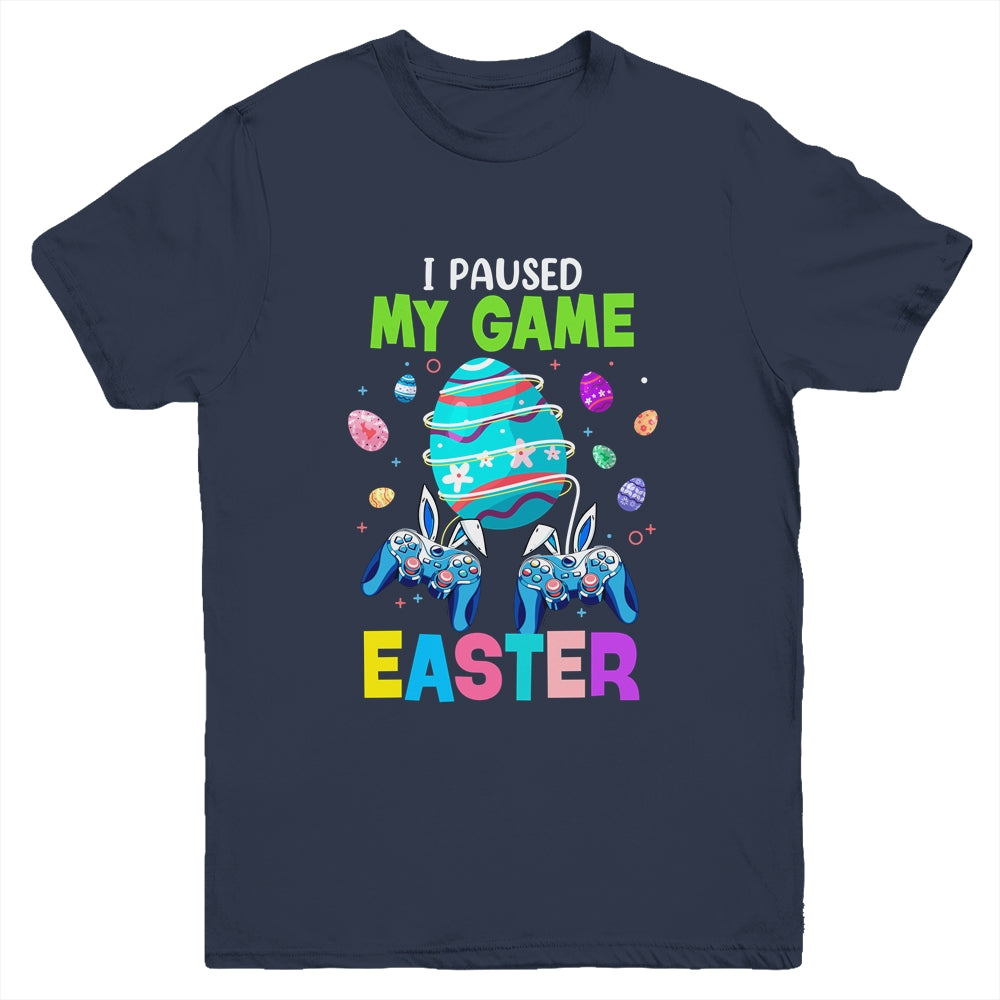 I Paused My Game For Easter Egg Boy Gamer Video Controller Youth Shirt | siriusteestore