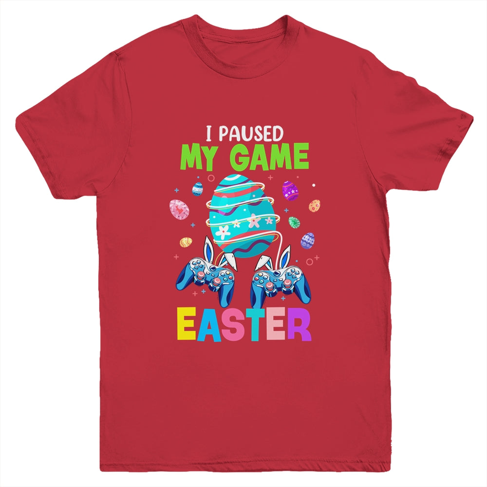 I Paused My Game For Easter Egg Boy Gamer Video Controller Youth Shirt | siriusteestore
