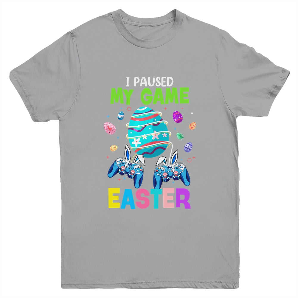I Paused My Game For Easter Egg Boy Gamer Video Controller Youth Shirt | siriusteestore